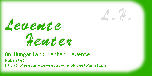 levente henter business card